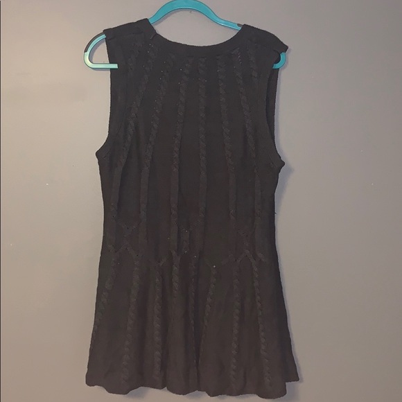 Gray cotton vest with knitted detail - Picture 4 of 4